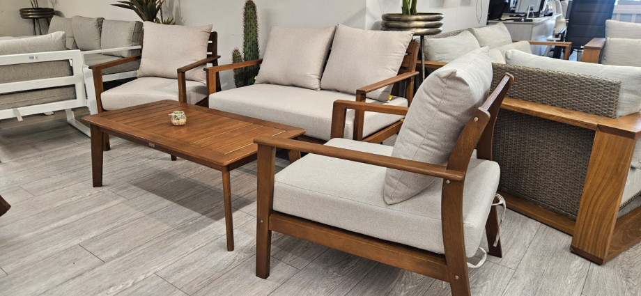 ATOLL | מערכת ישיבה מעץ לגינה